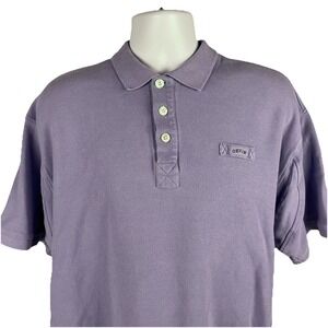 Orvis Cotton Pique Polo Shirt Men's Size Large Light Purple Color